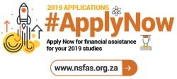 NSFAS Application Bursary / Scholarship Now Open 2019