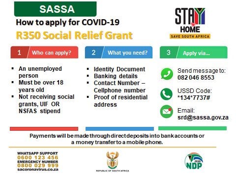 R350 Covid-19 unemployed grant