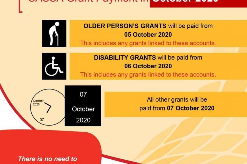 SASSA Confirms Grant Payment Dates For October