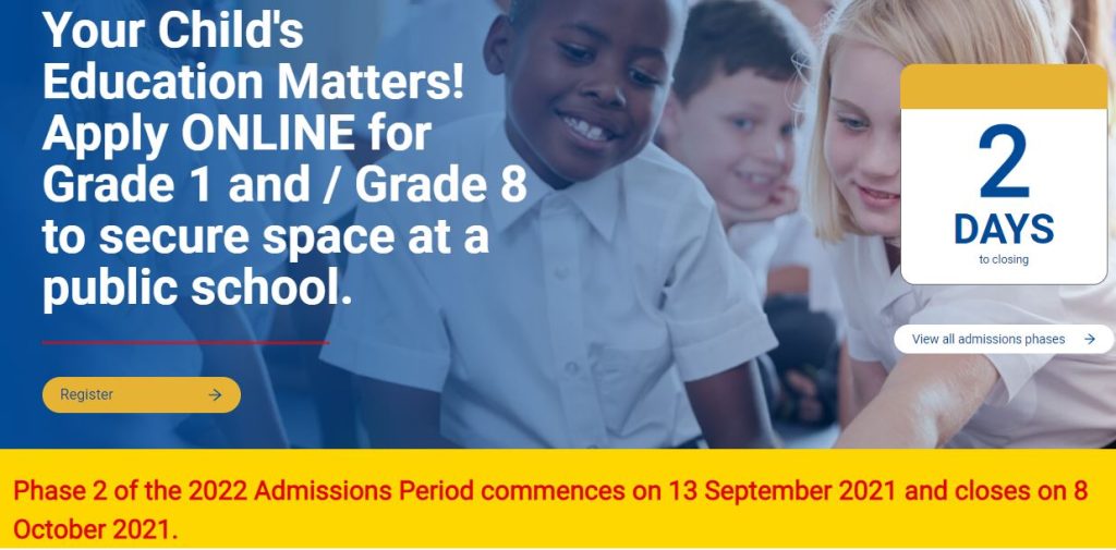 Admissions For Grade 1 and 8