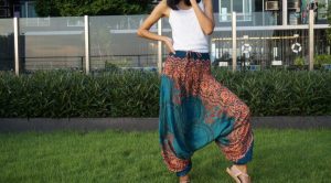 unisex design with harem pants