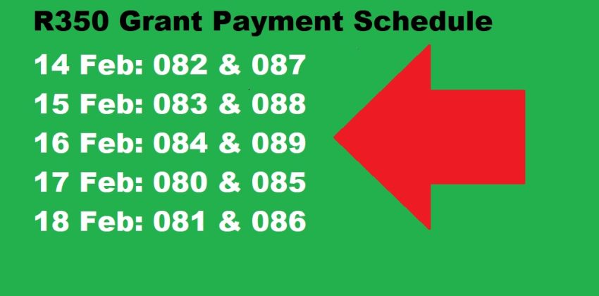 R350 Grant Payment Schedule