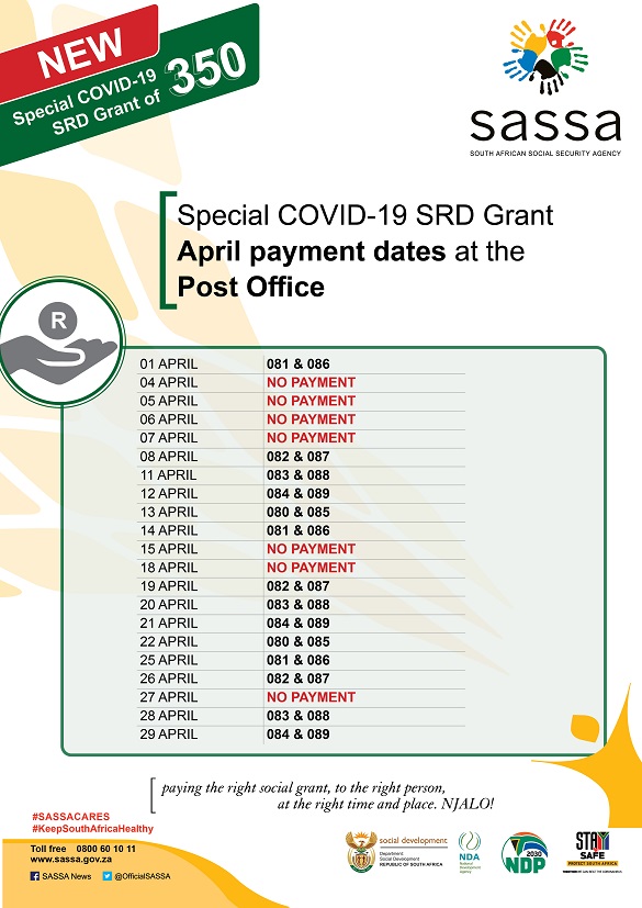 SRD Grant Payment Schedule