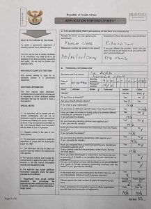 how to fill z83 form online application