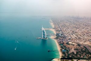 Driving around Dubai in a convertible