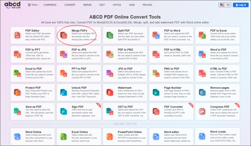 Merge PDF technique