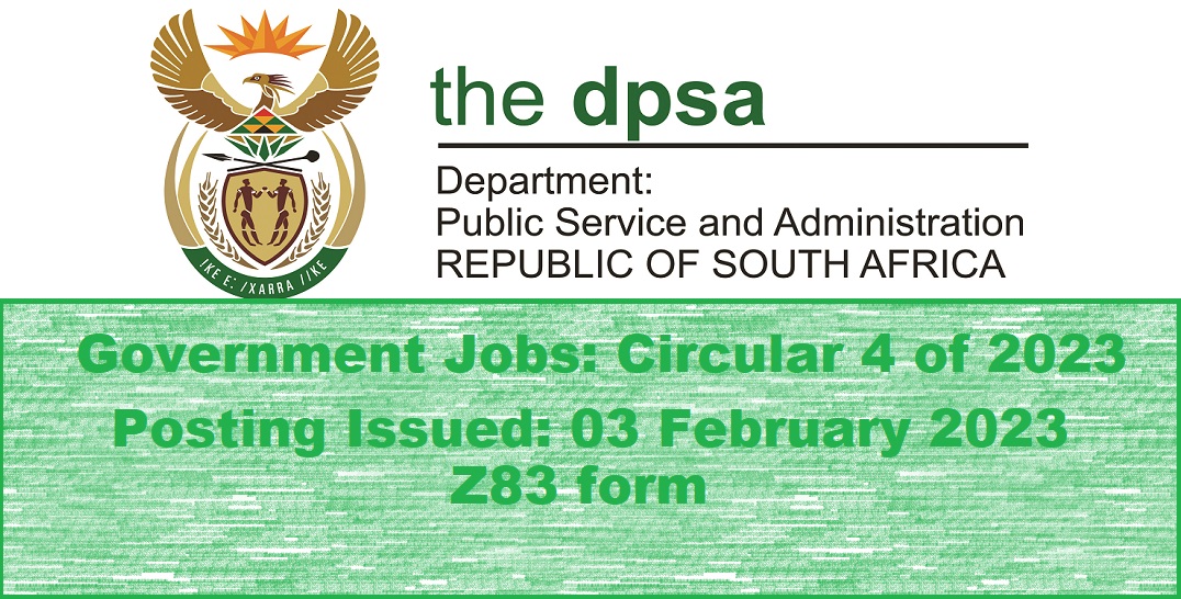 Government Jobs: Circular 4 of 2023