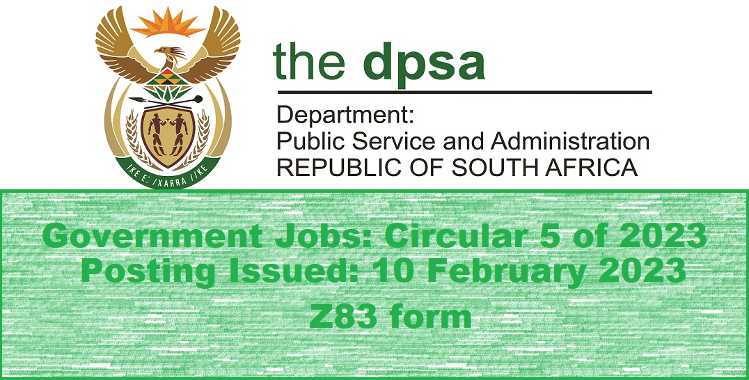 Government Jobs: Circular 5 of 2023