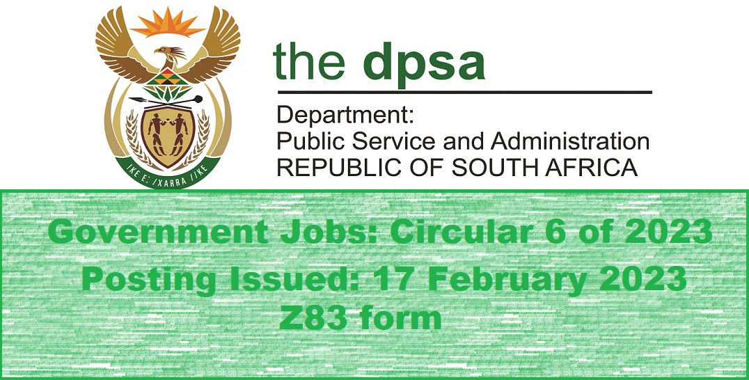 Government Jobs: Circular 6 of 2023