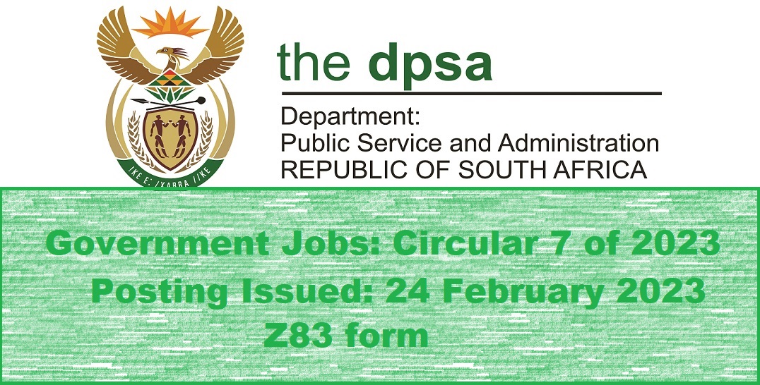 Government Jobs: Circular 7 of 2023