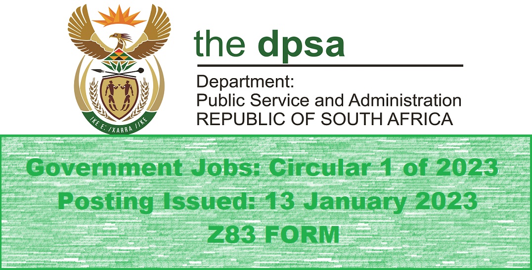 Government Jobs: Circular 1 of 2023