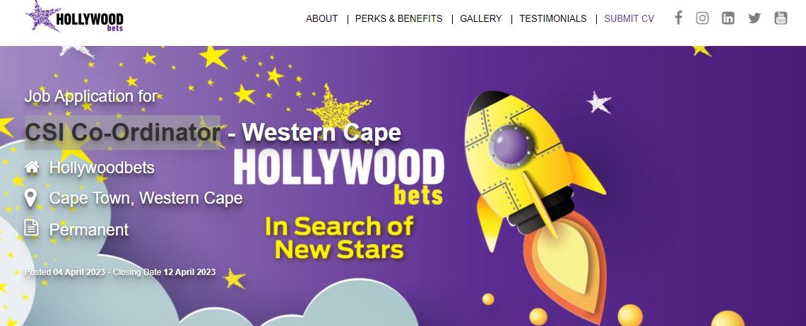 CSI Co-Ordinator - Western Cape Hollywoodbets