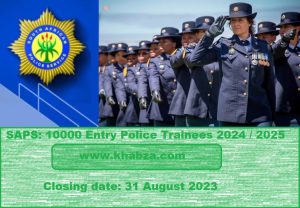 South African Police Service (SAPS): 10000 Entry Level Police Trainees 2024 / 2025